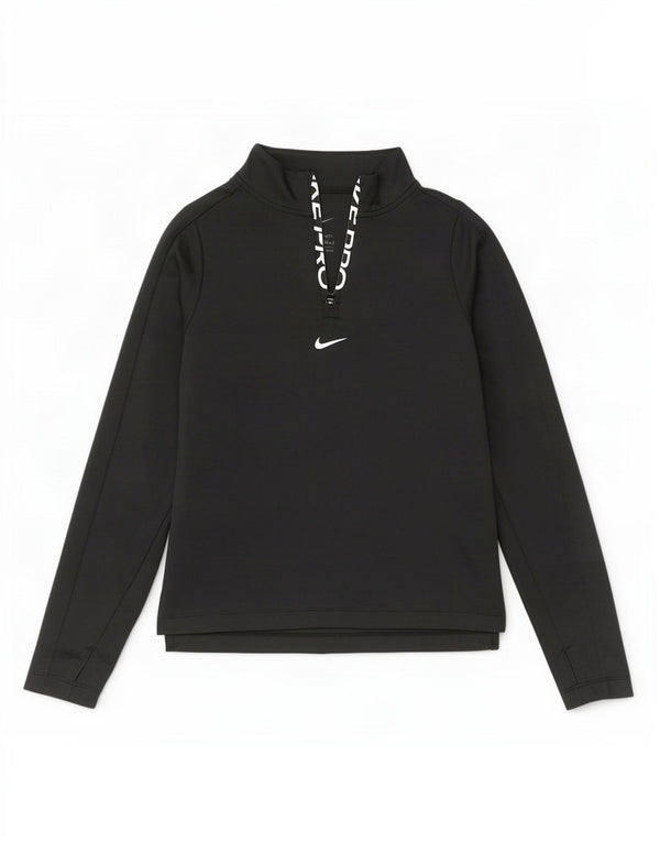 Top della tuta pullover grafica Nike per ragazze Dri Fit 12-13 anni, grande, nera