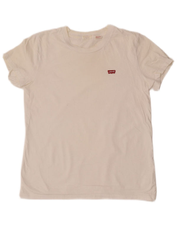 T-shirt grafica da donna Levi's Top UK 10 piccola bianca