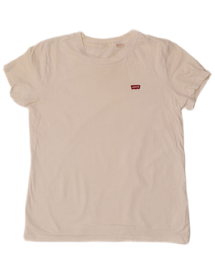 T-shirt grafica da donna Levi's Top UK 10 piccola bianca