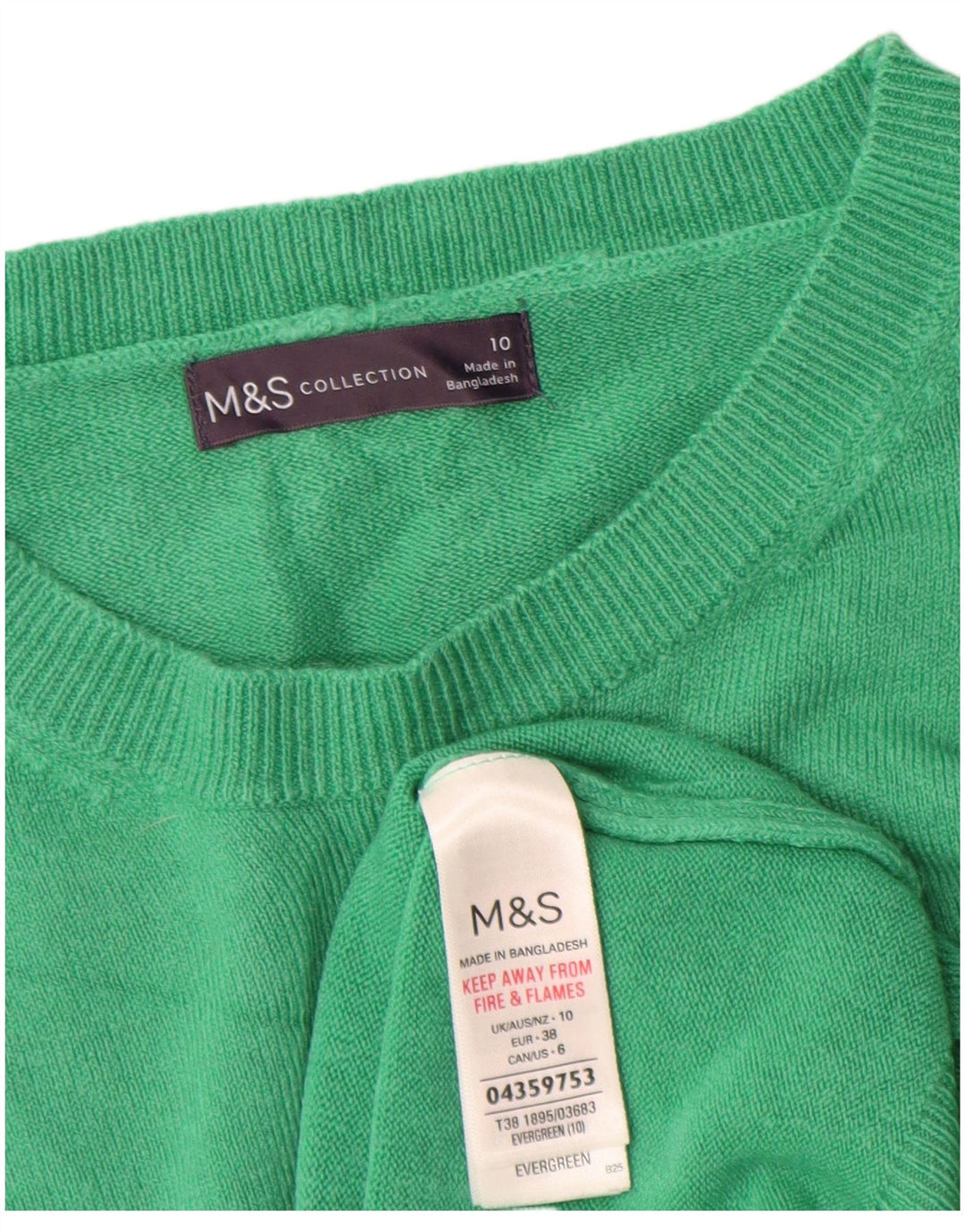 Maglione maglione girocollo da donna Marks & Spencer UK 10 piccolo turchese