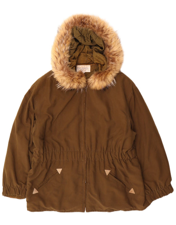 Parka oversize con cappuccio da donna Byblos IT 44 medio poliestere kaki
