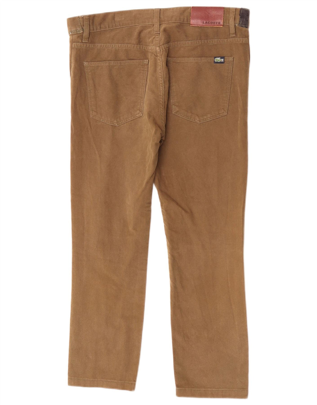 Pantaloni corti dritti da donna Lacoste W30 L25 cotone marrone
