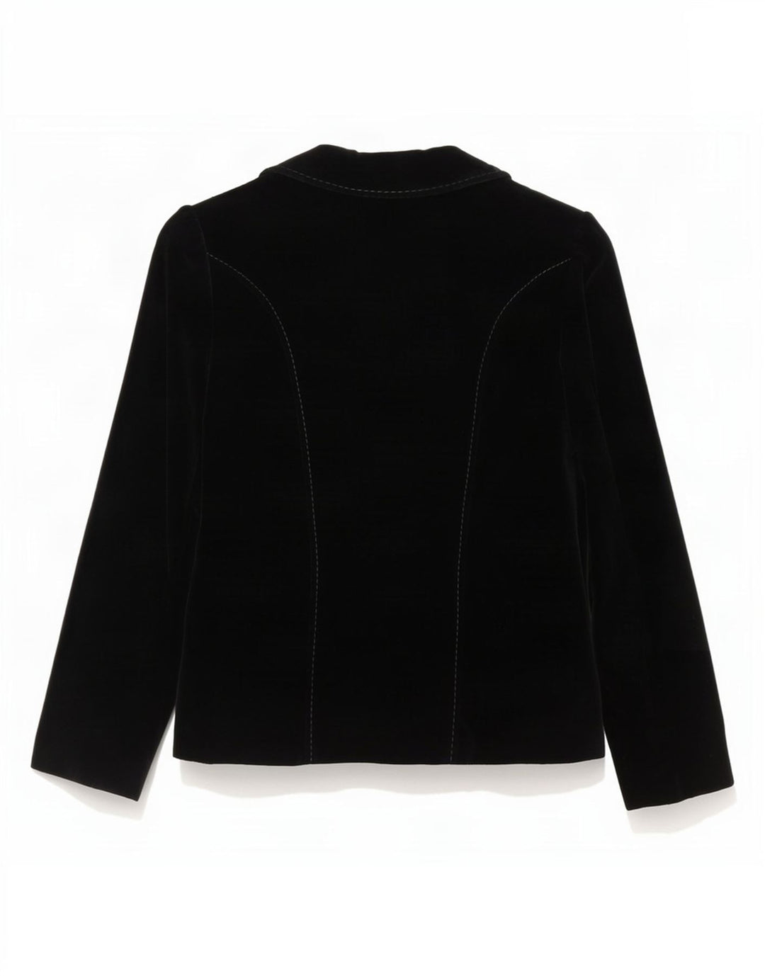 Giacca blazer in velluto da donna vintage a 2 bottoni EU 40 cotone nero medio