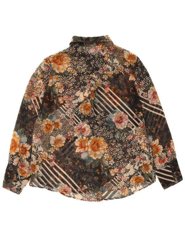 Camicetta da donna Zara UK 14 Poliestere floreale multicolore medio