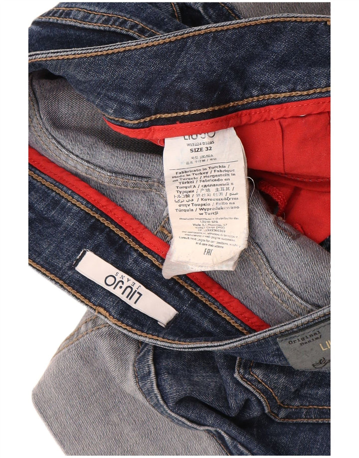 Gonna in denim da donna Liu Jo W32 Large in cotone blu navy