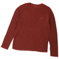 Top da uomo a maniche lunghe di All Saints in cotone marrone rossiccio
