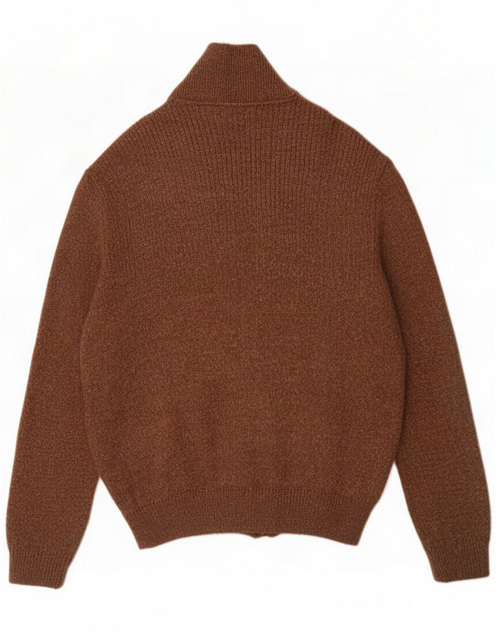 Sercap Maglione cardigan da uomo marrone medio Colourblock