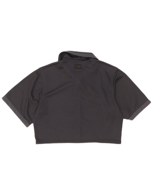 Camicetta da donna a maniche corte corta oversize G-Star da donna UK 10 piccola grigia