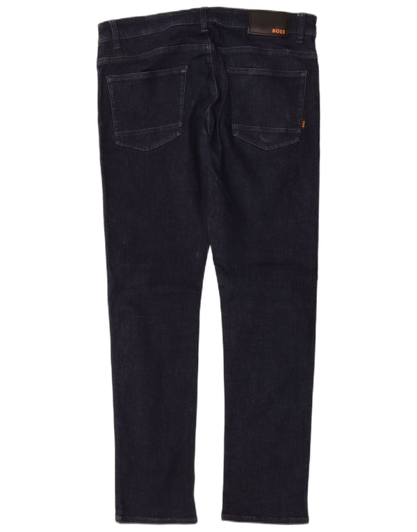 Jeans slim da uomo Delaware Hugo Boss W34 L32 cotone blu navy