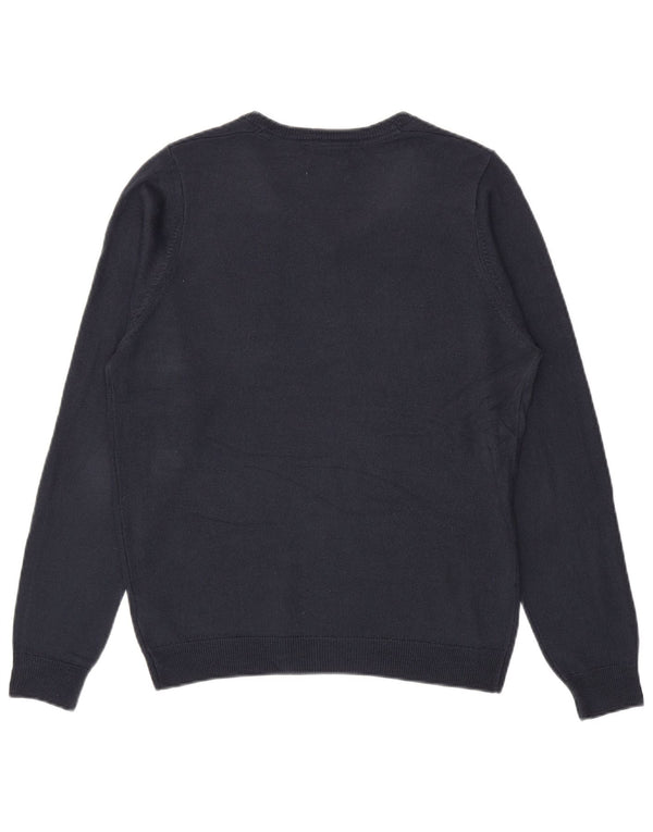 Maglione da uomo con scollo a V Marks & Spencer medio blu navy in acrilico