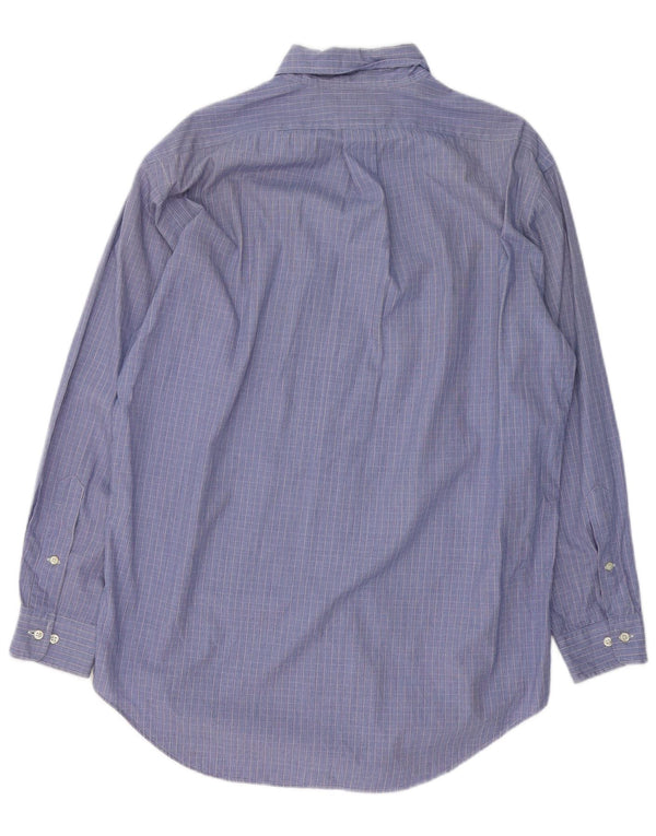 Camicia Ralph Lauren da uomo Yarmouth vestibilità ampia taglia 15 1/2 quadri blu medio