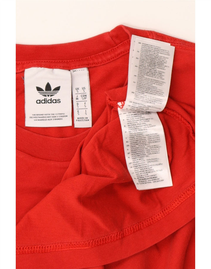 T-shirt Adidas da uomo Top Small rossa in cotone