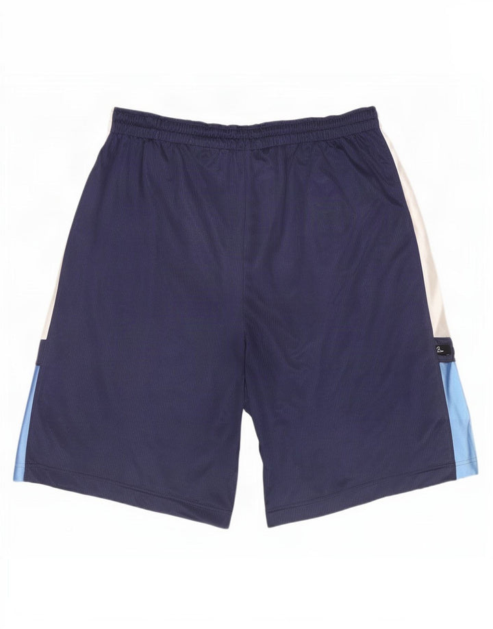Pantaloncini sportivi da uomo Jordan 2XL Poliestere color block blu navy