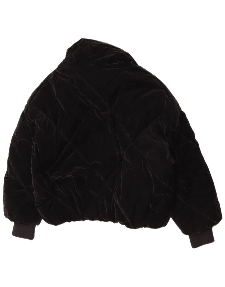 Giacca imbottita oversize da donna Zara UK 10 piccola in poliuretano nero