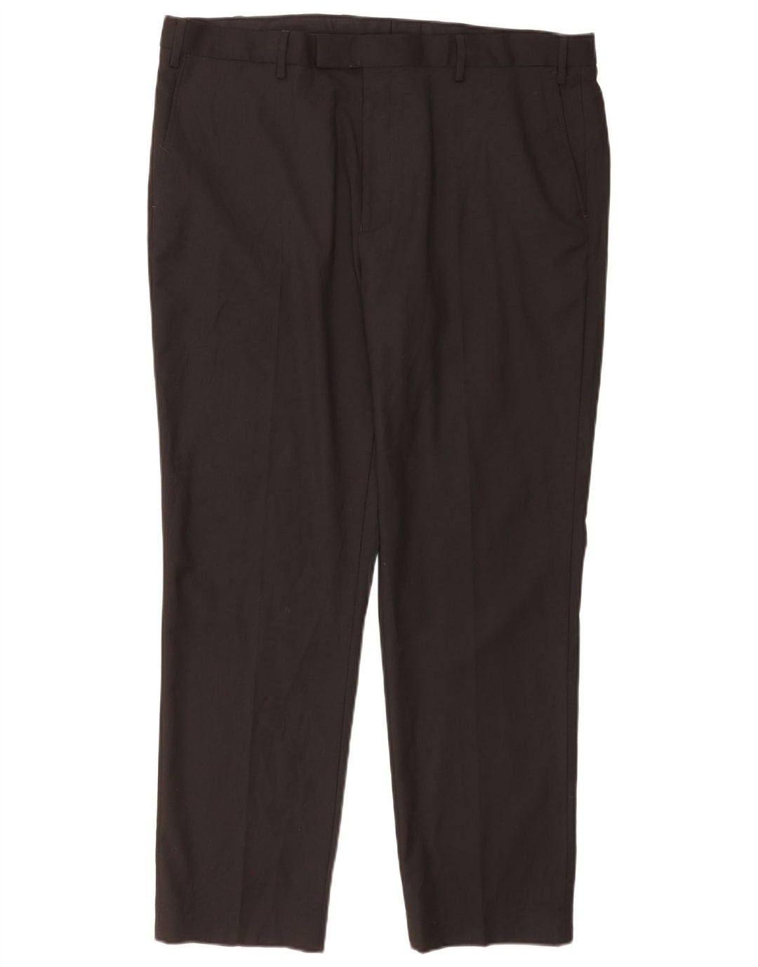 Pantaloni da abito vestibilità regolare da uomo Marks & Spencer W40 L31 poliestere nero