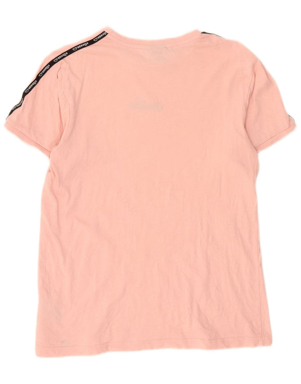 T-shirt grafica da uomo Ellesse Top XS in cotone color block rosa