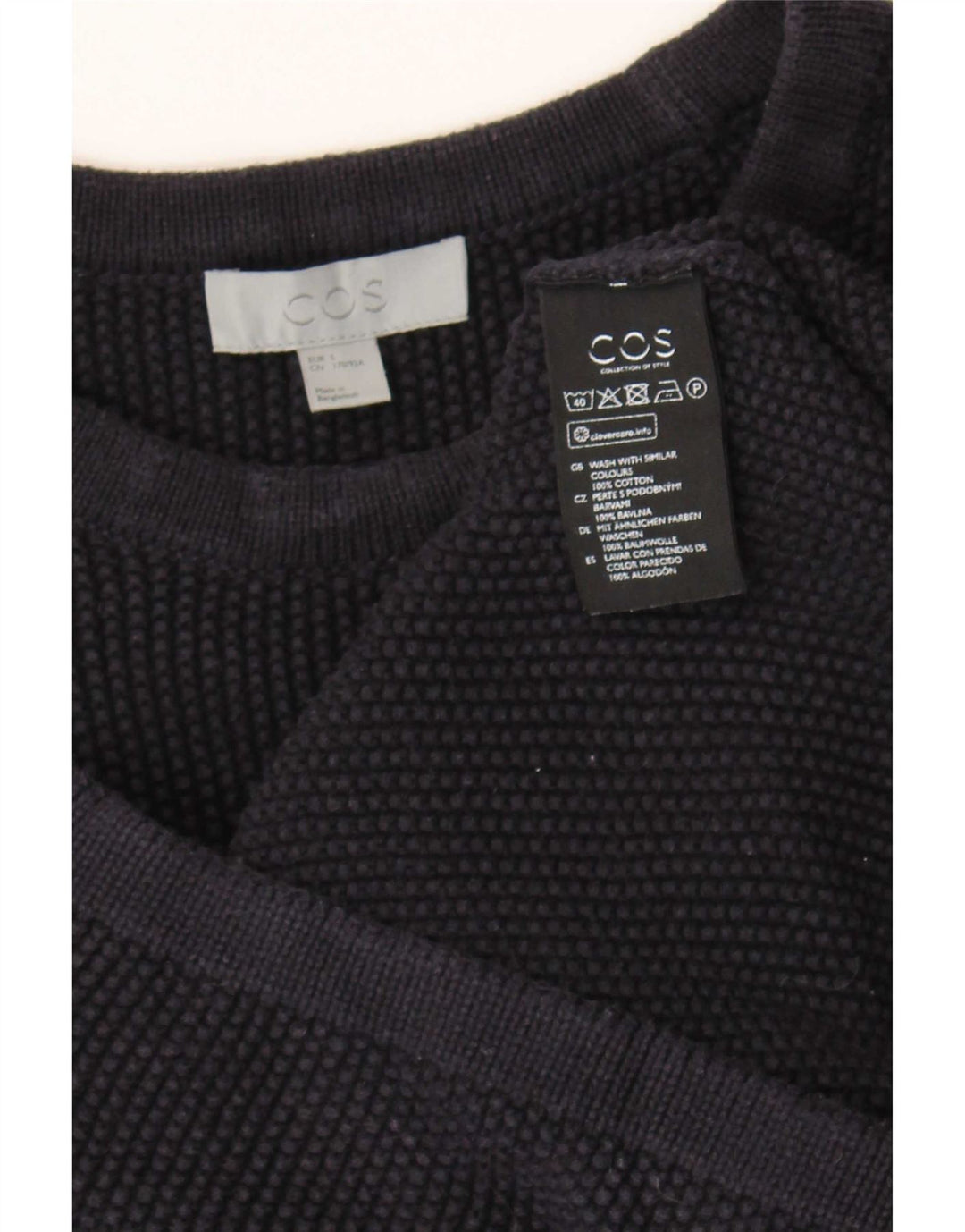 Maglione da uomo con scollo a barca Cos piccolo in cotone blu navy
