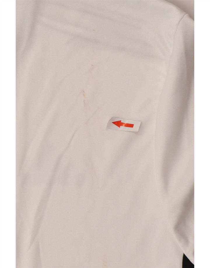 T-shirt Adidas Aeroready da uomo Top in poliestere color block bianco medio