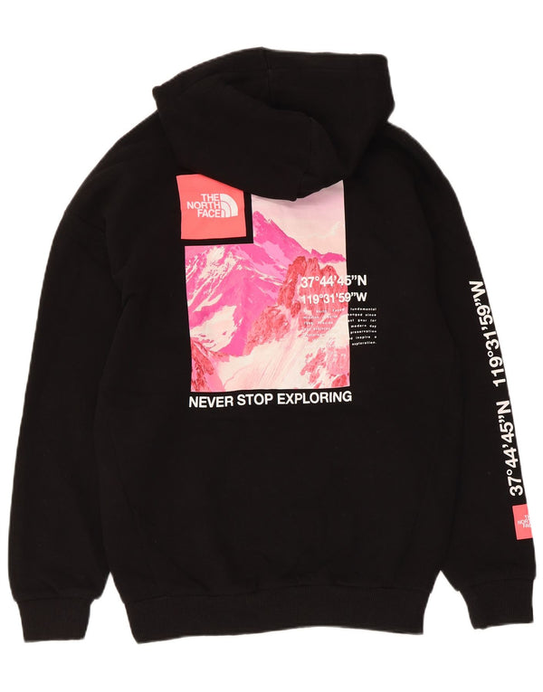 Felpa con cappuccio grafica da donna The North Face UK 10 piccola in cotone nero