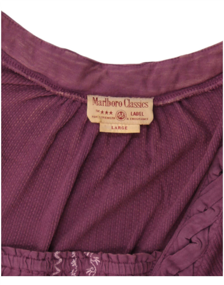 Maglia a maniche lunghe da donna Marlboro Classics UK 14 Large Viola