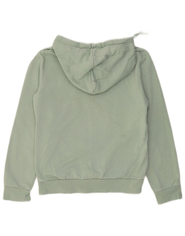 Maglione con cappuccio grafico da donna Adidas UK 8/10 piccolo cotone verde