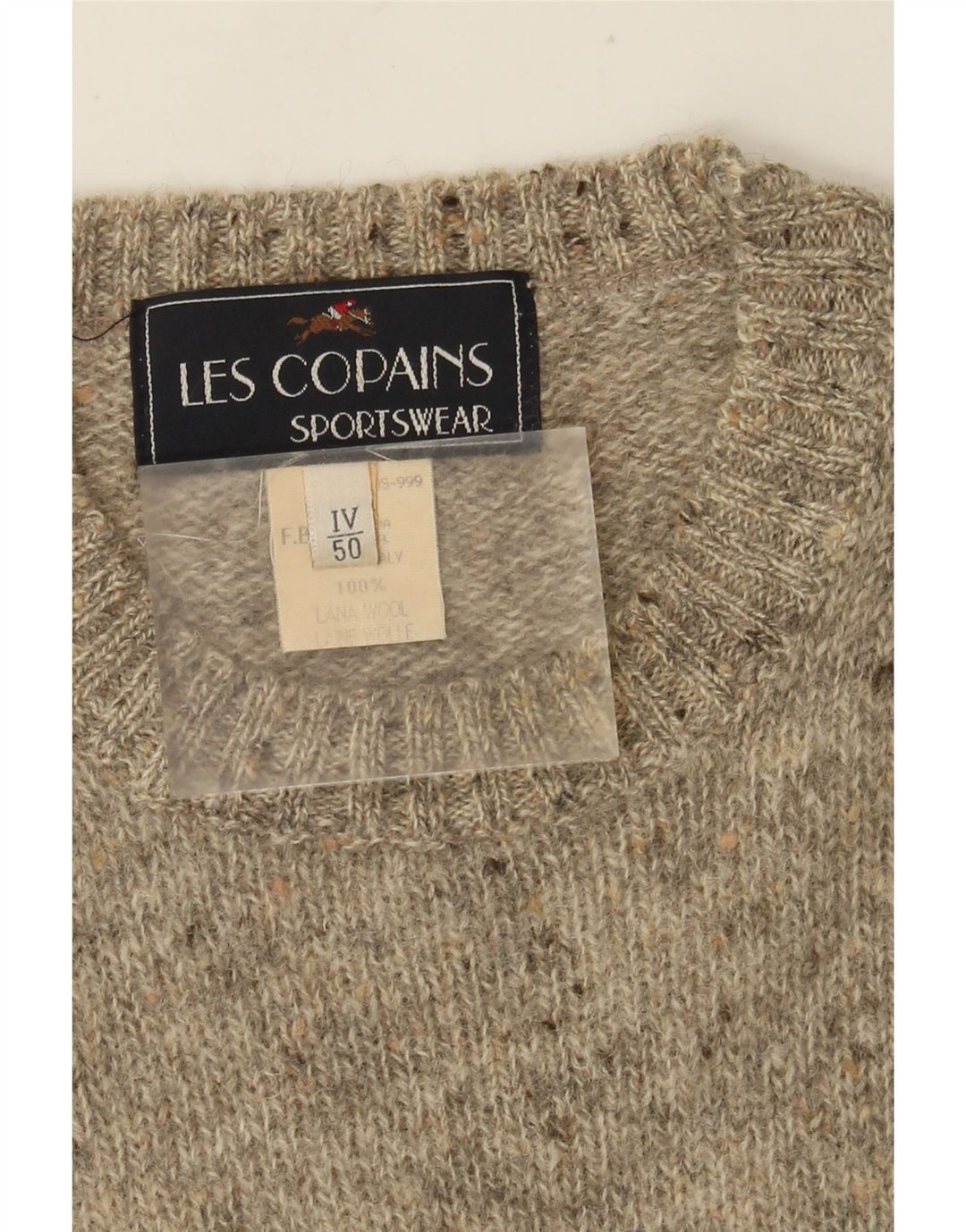 Maglione maglione girocollo da uomo Les Copains IT 50 Lana screziata grigio medio