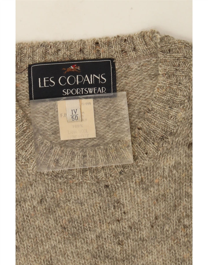 Maglione maglione girocollo da uomo Les Copains IT 50 Lana screziata grigio medio