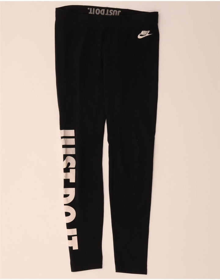 Leggings grafici da donna Nike UK 12 cotone medio nero