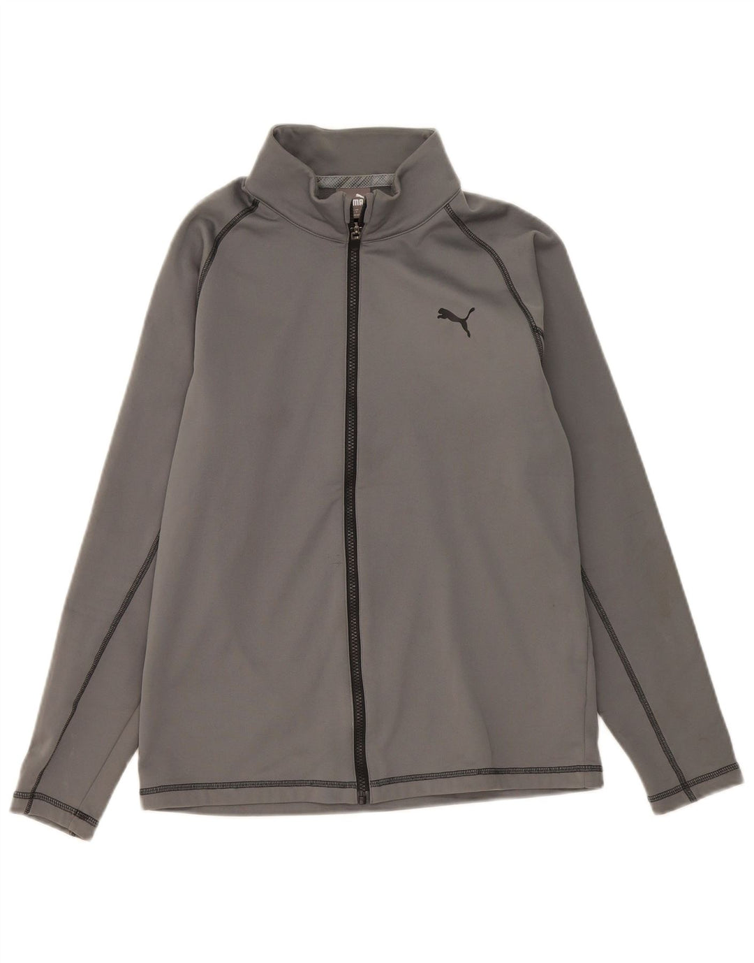 PUMA Mens Tracksuit Top Jacket Small Grey Polyester