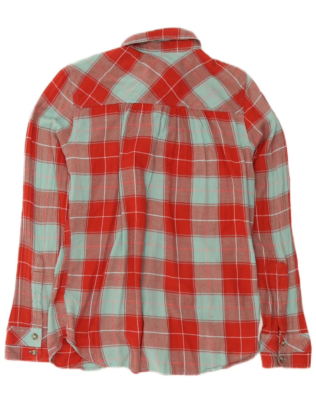 Camicia in flanella da donna Hurley UK 14 Cotone scozzese rosso medio