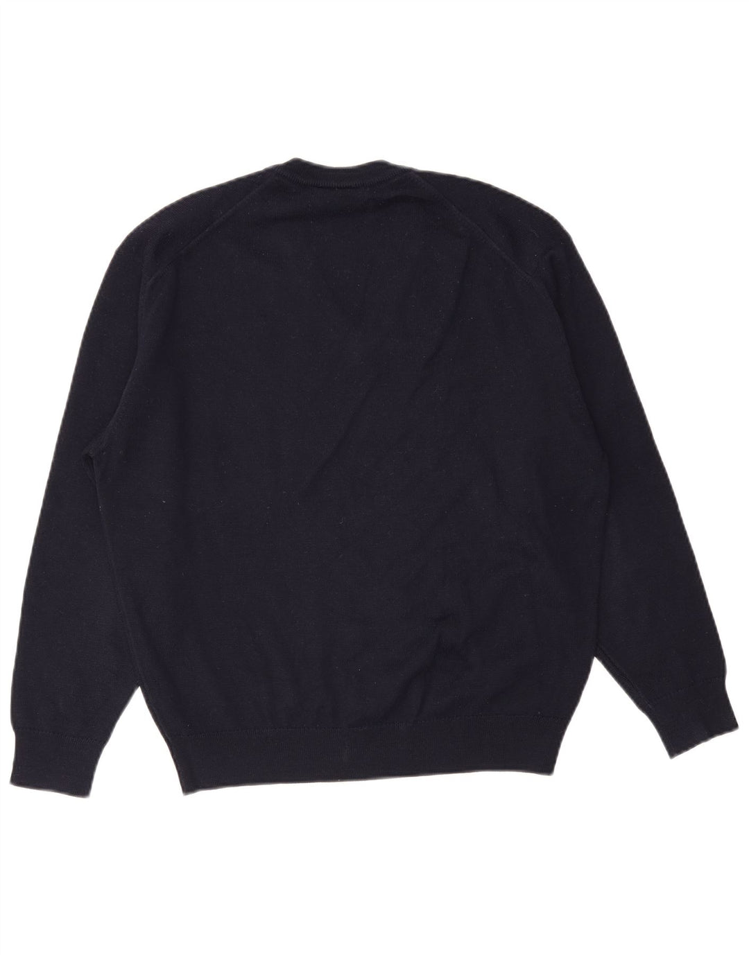 Maglione da uomo con scollo a V Lacoste taglia 5 grande in lana blu navy