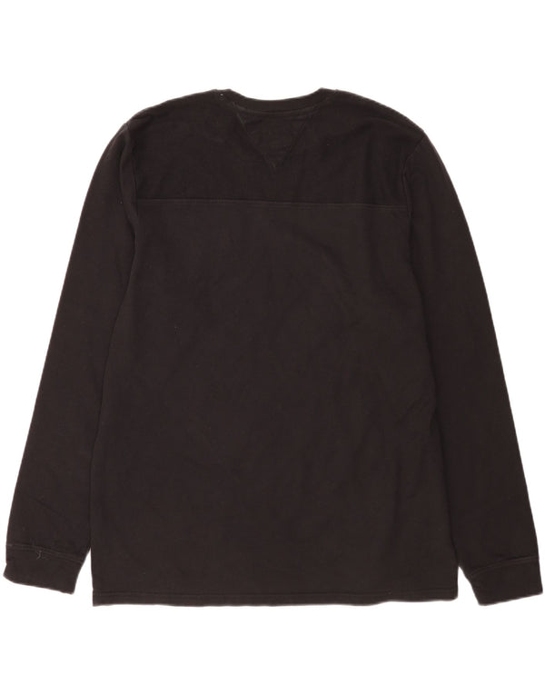 Tommy Hilfiger Mens Top Long Sleeve 2XL Black Cotton