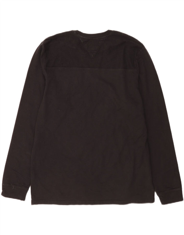 Tommy Hilfiger Mens Top Long Sleeve 2XL Black Cotton
