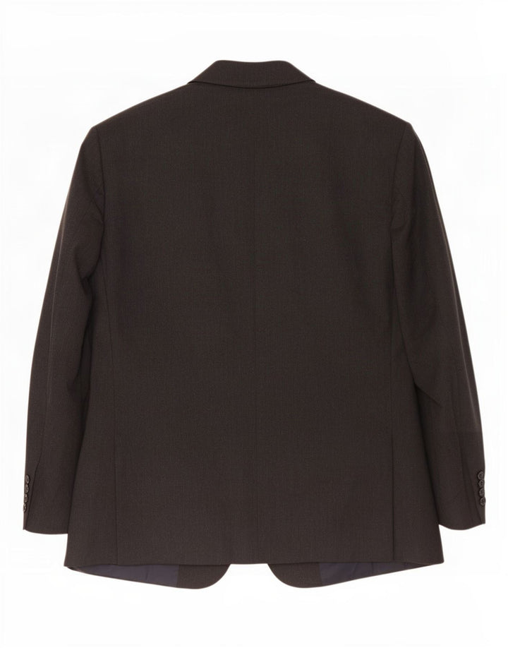Giacca blazer a 2 bottoni Marks & Spencer da uomo UK 48 XL poliestere grigio