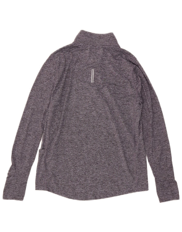 Top della tuta pullover da donna Nike Dri Fit UK 10 piccolo grigio chiazzato