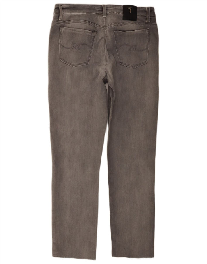 Jeans Dritti Donna TRUSSARDI W27 L25 Cotone Grigio
