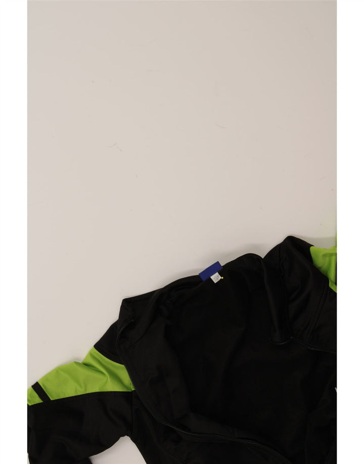 ASICS Boys Graphic Tracksuit Top Jacket 8-9 Years Black Colourblock Vintage Asics and Second-Hand Asics from Messina Hembry 