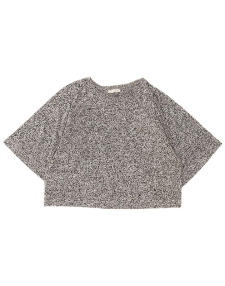 T-shirt corta da donna Zara UK 14 grigio medio screziato