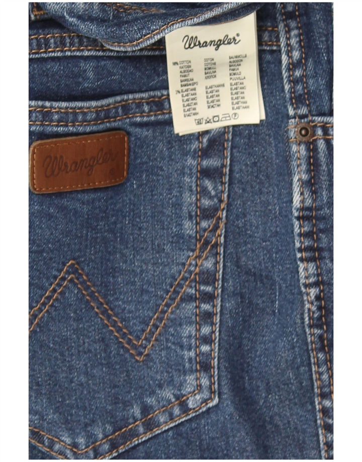 Jeans dritti da uomo Wrangler vestibilità regolare W36 L30 cotone blu