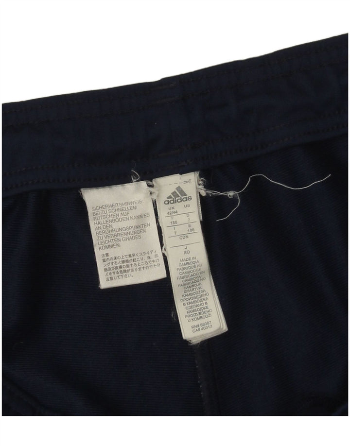 Pantaloni da tuta da uomo Adidas UK 42/44 Large Blu Navy Poliestere