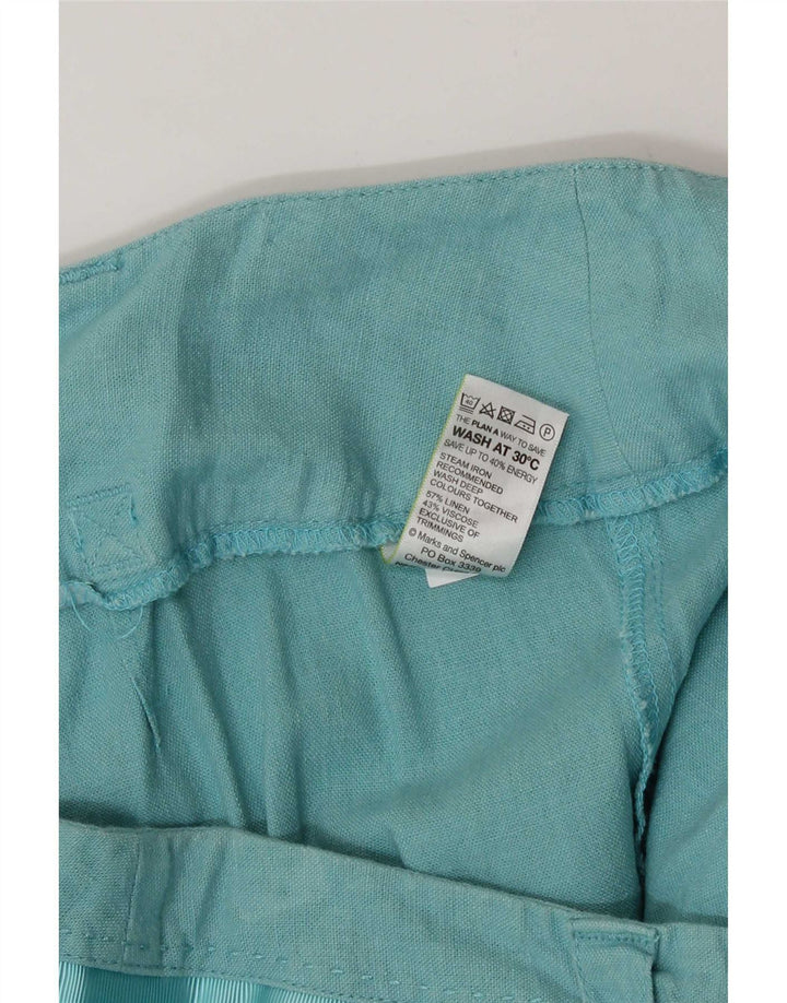 Pantaloncini chino Bermuda da donna Marks & Spencer UK 16 Large W34 Turchese
