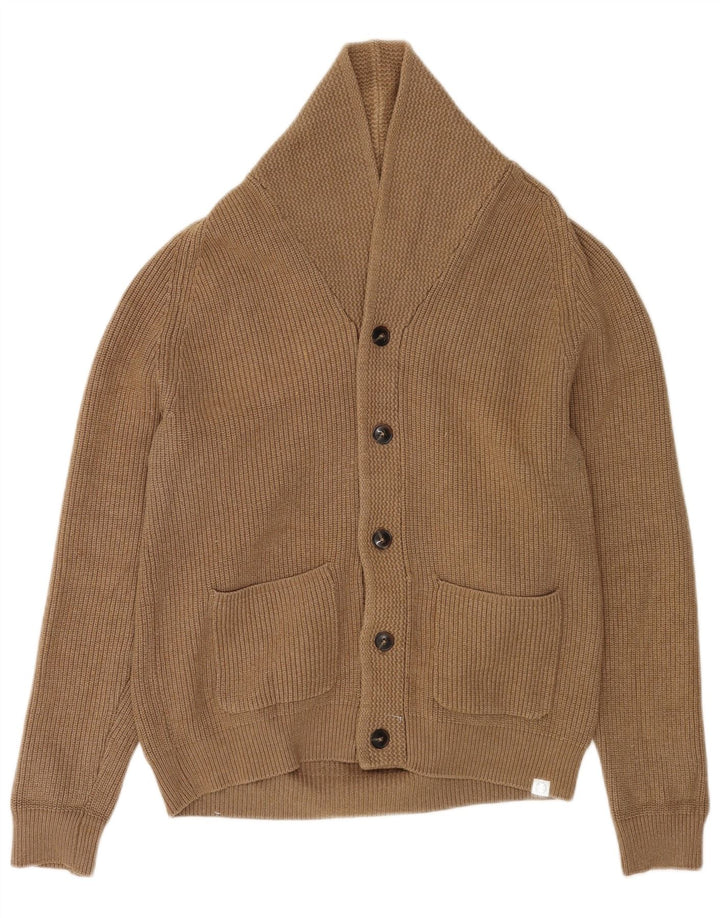 Maglione cardigan da uomo Marks & Spencer in poliestere marrone medio