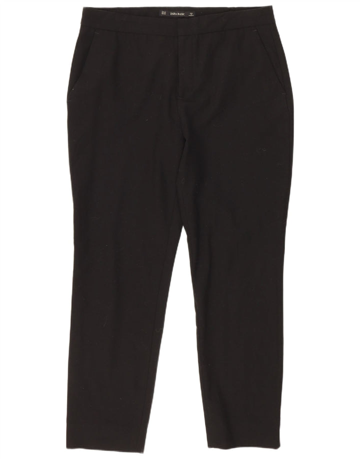 Pantaloni da abito slim da donna Zara EU 38 piccoli W28 L26 neri