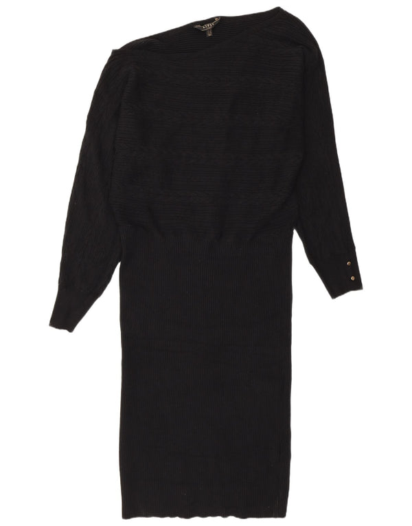 Abito monospalla in maglia da donna Lipsy UK 18 XL viscosa nera