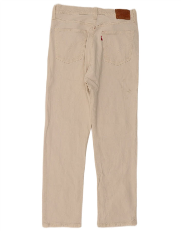 Jeans dritti Levi's 501 da donna W29 L28 in cotone bianco sporco