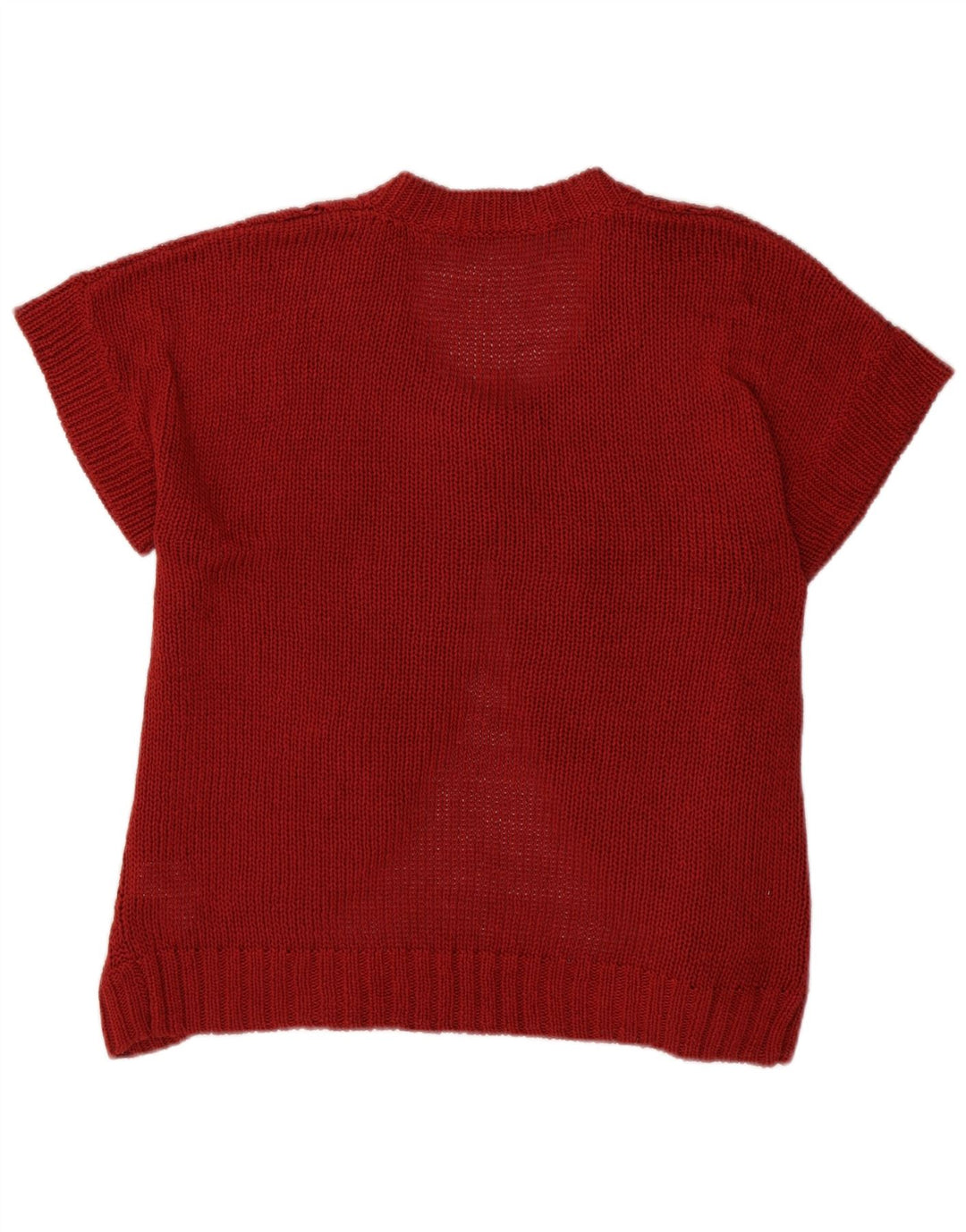 Maglione cardigan a maniche corte da donna Marks & Spencer UK 14 grande rosso