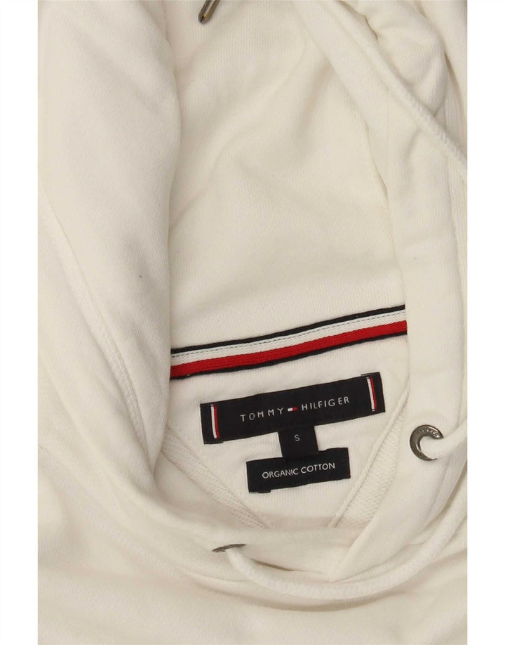 Maglione con cappuccio da uomo Tommy Hilfiger piccolo in cotone bianco