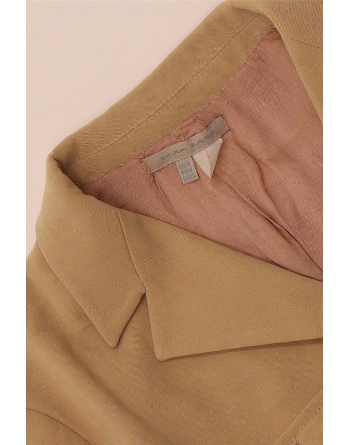 Giacca blazer a 3 bottoni da donna Zara UK 12 beige medio