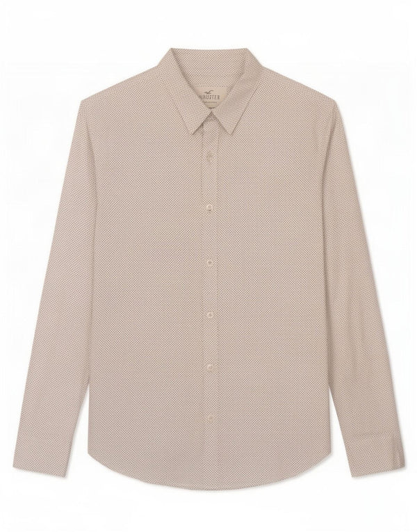 Camicia Hollister da uomo XS in cotone maculato bianco