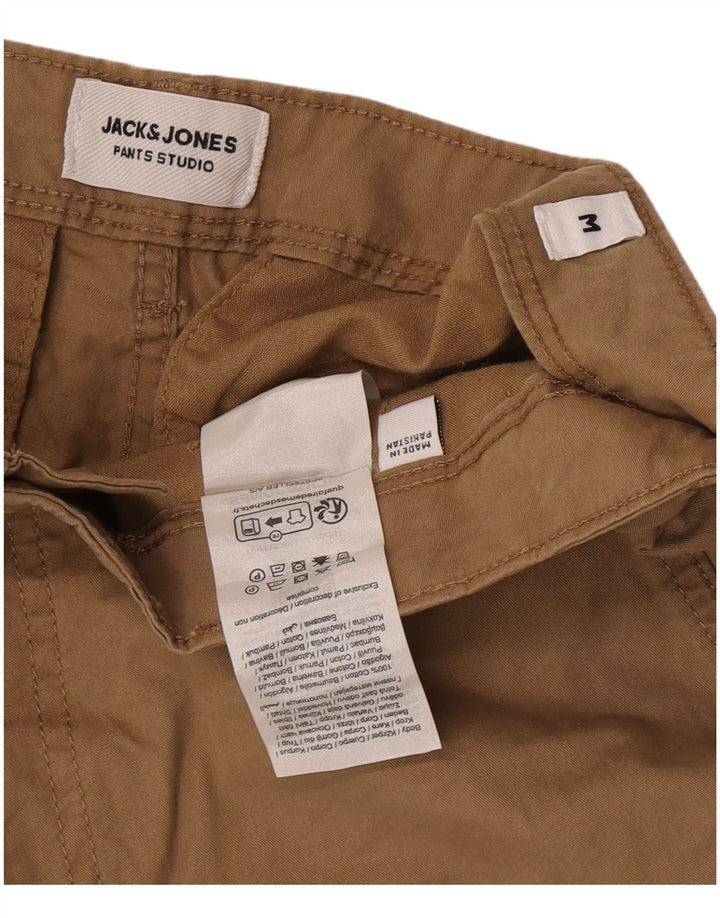 Pantaloncini cargo da uomo Jack & Jones medi W32 in cotone beige